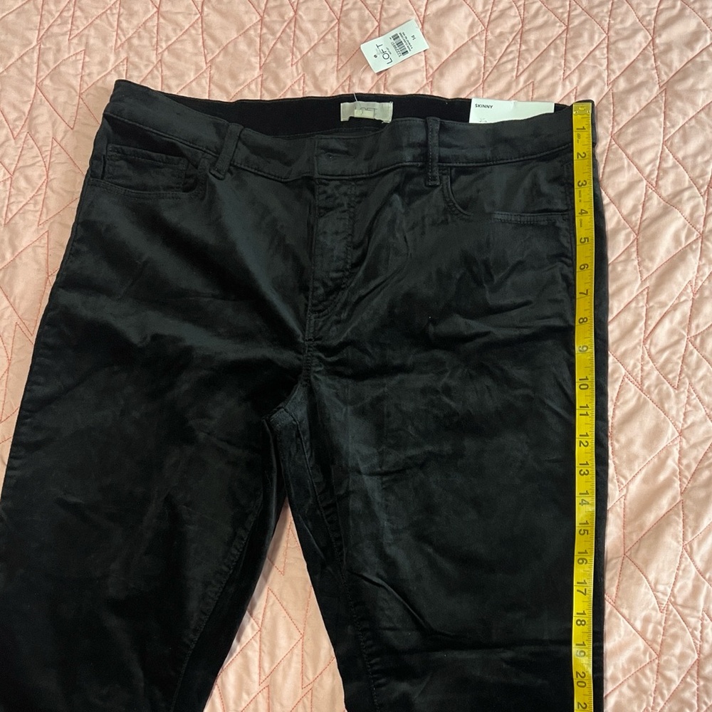 LOFT OUTLET Black Velvet Trousers - Picture 3 of 11